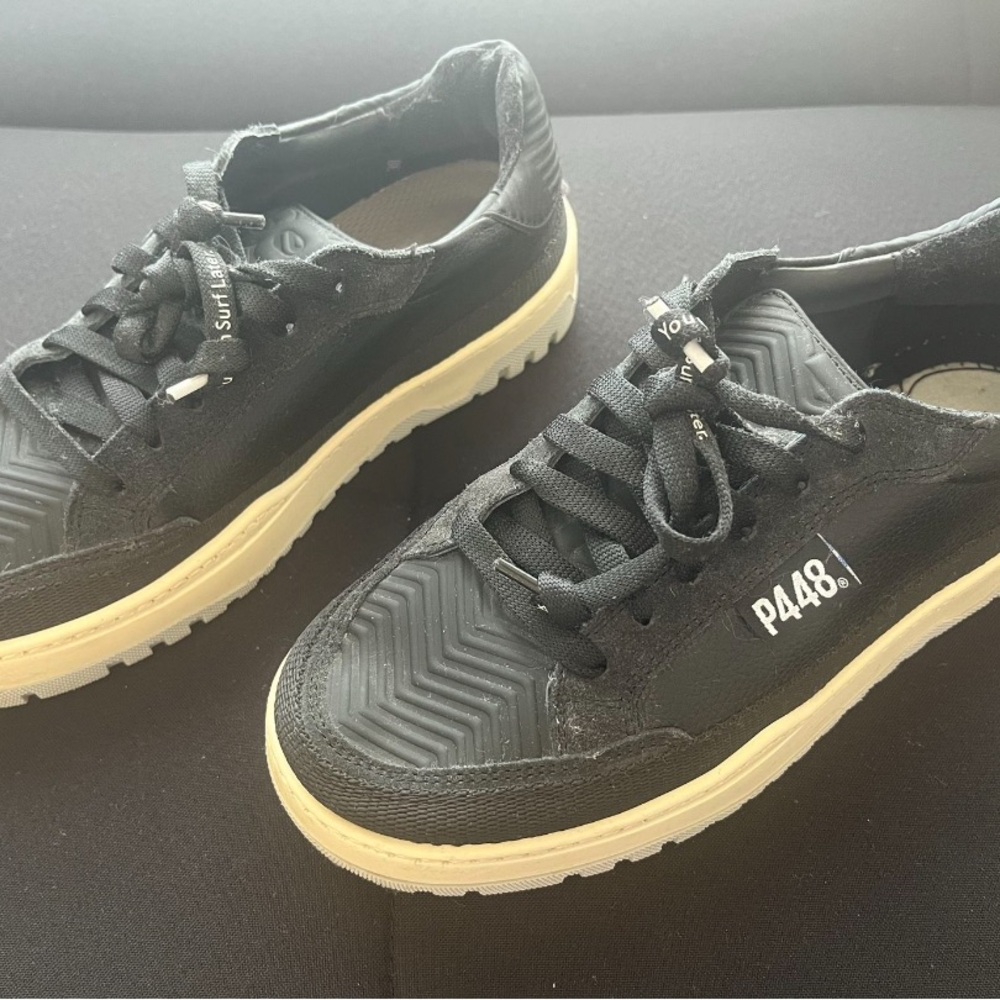 P448 Black and Cream Woman Sneakers